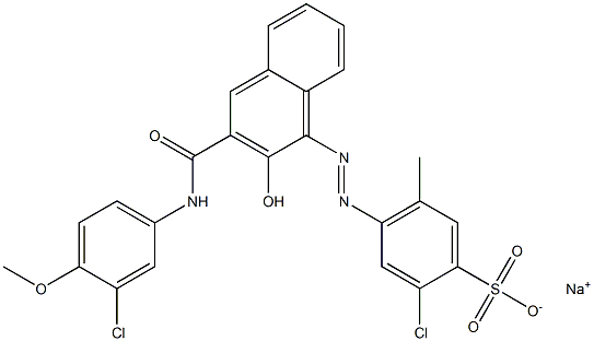 2-Chloro-5-methyl-4-[[3-[[(3-chloro-4-methoxyphenyl)amino]carbonyl]-2-hydroxy-1-naphtyl]azo]benzenesulfonic acid sodium salt