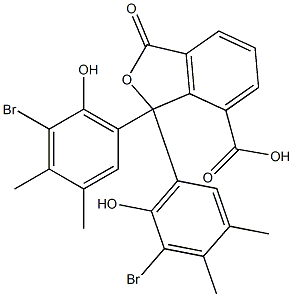 1,1-Bis(5-bromo-6-hydroxy-3,4-dimethylphenyl)-1,3-dihydro-3-oxoisobenzofuran-7-carboxylic acid Structure