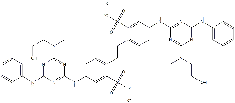  4,4'-Bis[4-anilino-6-[N-(2-hydroxyethyl)-N-methylamino]-1,3,5-triazin-2-ylamino]-2,2'-stilbenedisulfonic acid dipotassium salt