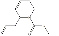 1,2,5,6-テトラヒドロ-2-(2-プロペニル)ピリジン-1-カルボン酸エチル 化学構造式