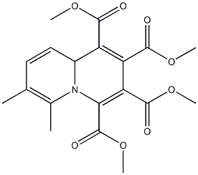 6,7-Dimethyl-9aH-quinolizine-1,2,3,4-tetracarboxylic acid tetramethyl ester,,结构式