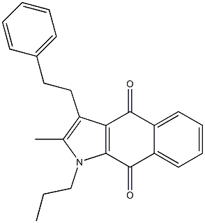 3-(2-Phenylethyl)-2-methyl-1-propyl-1H-benz[f]indole-4,9-dione Structure