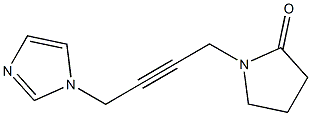 1-[4-(1H-Imidazol-1-yl)-2-butynyl]pyrrolidin-2-one,,结构式