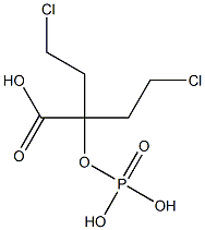 Phosphoric acid bis(2-chloroethyl)(carboxymethyl) ester Structure