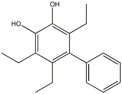 4-フェニル-3,5,6-トリエチルベンゼン-1,2-ジオール 化学構造式