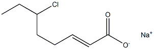 6-Chloro-2-octenoic acid sodium salt,,结构式