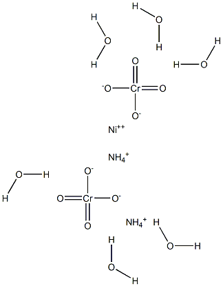 Nickel ammonium chromate hexahydrate Struktur