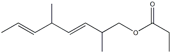 Propionic acid 2,5-dimethyl-3,6-octadienyl ester Struktur