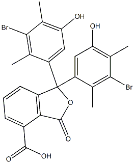 1,1-Bis(3-bromo-5-hydroxy-2,4-dimethylphenyl)-1,3-dihydro-3-oxoisobenzofuran-4-carboxylic acid Structure