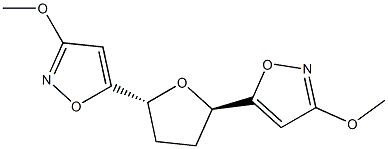 (2R,5R)-Tetrahydro-2,5-bis(3-methoxyisoxazol-5-yl)furan Structure