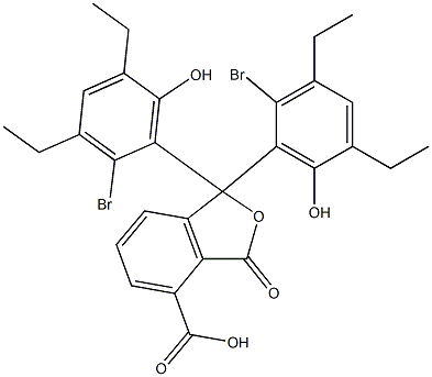 1,1-Bis(2-bromo-3,5-diethyl-6-hydroxyphenyl)-1,3-dihydro-3-oxoisobenzofuran-4-carboxylic acid Struktur