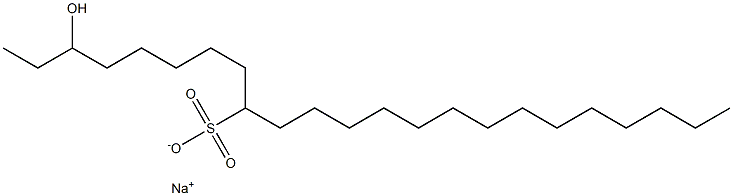 3-ヒドロキシトリコサン-9-スルホン酸ナトリウム 化学構造式