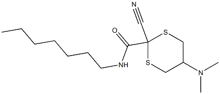 2-Cyano-5-(dimethylamino)-N-heptyl-1,3-dithiane-2-carboxamide