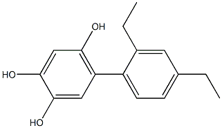 5-(2,4-Diethylphenyl)benzene-1,2,4-triol Structure