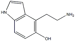 4-(2-Aminoethyl)-5-hydroxy-1H-indole 结构式