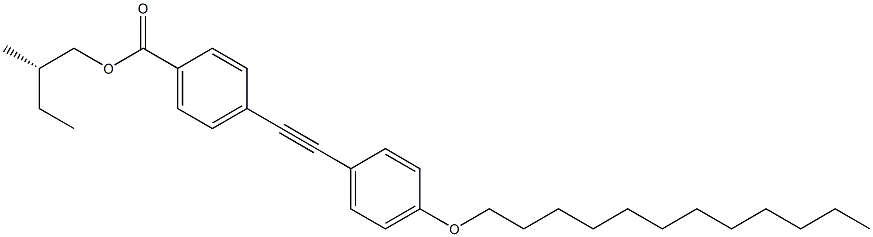 4-[(4-Dodecyloxyphenyl)ethynyl]benzoic acid (S)-2-methylbutyl ester,,结构式