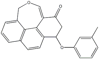 6-(3-Methylphenoxy)phenanthro[4,5-cde]oxepin-4(6H)-one 结构式