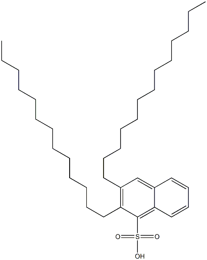 2,3-ジトリデシル-1-ナフタレンスルホン酸 化学構造式