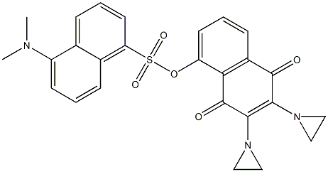 2,3-Bis(1-aziridinyl)-5-[5-dimethylamino-1-naphthalenylsulfonyloxy]-1,4-naphthoquinone