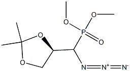 [(R)-(2,2-Dimethyl-1,3-dioxolan-4-yl)(azido)methyl]phosphonic acid dimethyl ester Struktur