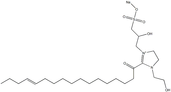 1-(2-Hydroxyethyl)-3-[2-hydroxy-3-(sodiooxysulfonyl)propyl]-2-(13-heptadecenoyl)-2-imidazoline-3-ium,,结构式