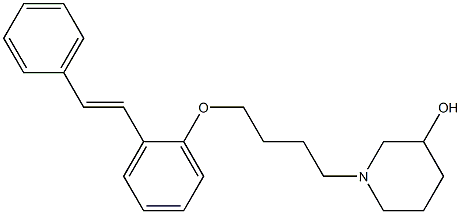 2-[4-(3-Hydroxypiperidino)butoxy]stilbene,,结构式