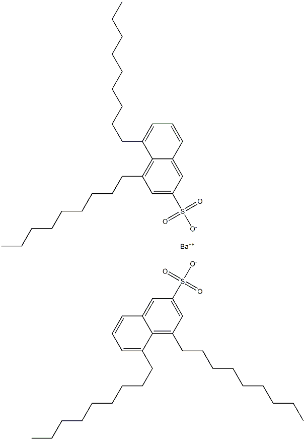 Bis(4,5-dinonyl-2-naphthalenesulfonic acid)barium salt Structure