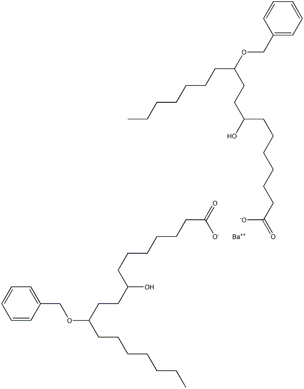 Bis(11-benzyloxy-8-hydroxystearic acid)barium salt Struktur