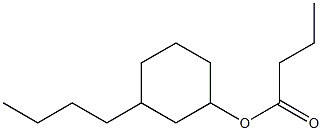 ブタン酸3-ブチルシクロヘキシル 化学構造式