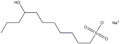 8-Hydroxyundecane-1-sulfonic acid sodium salt Structure