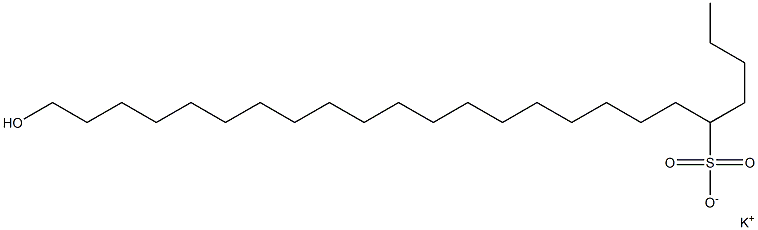 24-Hydroxytetracosane-5-sulfonic acid potassium salt,,结构式
