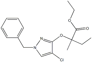 2-[[(1-Benzyl-4-chloro-1H-pyrazol)-3-yl]oxy]-2-methylbutanoic acid ethyl ester Struktur