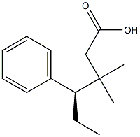 [R,(-)]-3,3-Dimethyl-4-phenylhexanoic acid Struktur