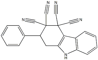 1,2,3,4-Tetrahydro-2-phenyl-9H-carbazole-3,3,4,4-tetracarbonitrile Structure