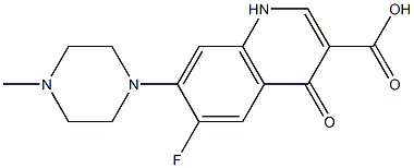 6-Fluoro-1,4-dihydro-4-oxo-7-(4-methyl-1-piperazinyl)quinoline-3-carboxylic acid Struktur