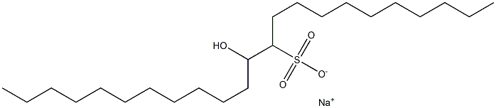 12-ヒドロキシトリコサン-11-スルホン酸ナトリウム 化学構造式