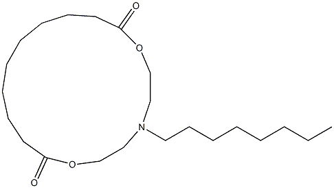 5-Octyl-5-aza-2,8-dioxacyploheptadecane-1,9-dione,,结构式