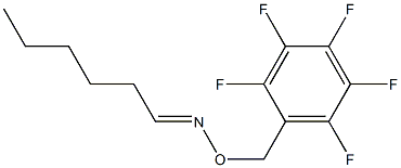 Hexanal O-[(pentafluorophenyl)methyl]oxime,,结构式
