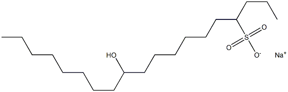 11-Hydroxynonadecane-4-sulfonic acid sodium salt,,结构式