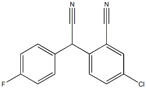 (2-Cyano-4-chlorophenyl)(4-fluorophenyl)acetonitrile Structure