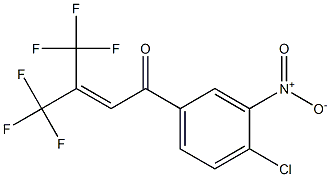 1-(4-Chloro-3-nitrophenyl)-4,4,4-trifluoro-3-(trifluoromethyl)-2-buten-1-one,,结构式