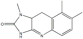 1,7,8-トリメチル-9,9a-ジヒドロ-1H-イミダゾ[4,5-b]キノリン-2(3H)-オン 化学構造式