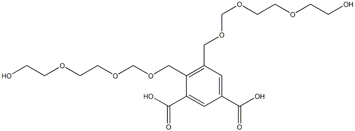 4,5-Bis(9-hydroxy-2,4,7-trioxanonan-1-yl)isophthalic acid,,结构式