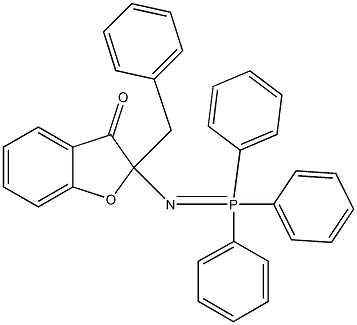 2-Benzyl-2-(triphenylphosphoranylidene)aminobenzofuran-3(2H)-one Struktur
