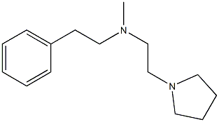 N-[2-Phenylethyl]-N-methyl-2-(1-pyrrolidinyl)ethanamine 结构式