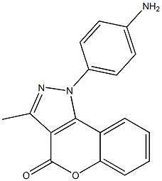 1-(4-Aminophenyl)-3-methyl[1]benzopyrano[4,3-c]pyrazol-4(1H)-one Structure