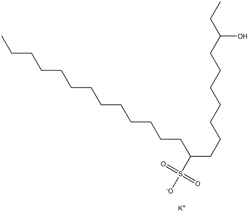 3-Hydroxytetracosane-11-sulfonic acid potassium salt Structure