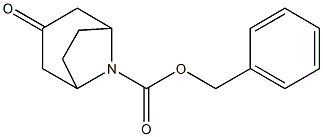 3-オキソ-8-アザビシクロ[3.2.1]オクタン-8-カルボン酸ベンジル 化学構造式