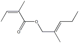 2-Methylisocrotonic acid 2-methyl-2-pentenyl ester Struktur