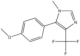 1-Methyl-4-trifluoromethyl-5-(4-methoxyphenyl)-1H-imidazole Struktur